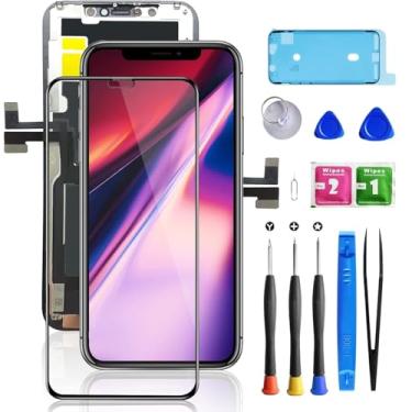Imagem de Tela de substituição para iPhone 11 Pro, tela sensível ao toque 3D de 5,8 polegadas, tela sensível ao toque para A2160, A2217, A2215 com kit de ferramentas de reparo + adesivo adesivo de moldura à