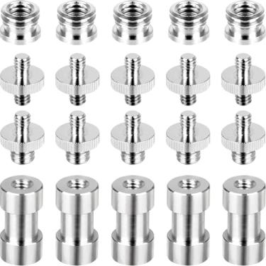 Imagem de Adaptador de parafuso roscado conversor macho de metal padrão para suporte de luz de estúdio, adaptador hot-shoe/cold shoe, cabeça esférica, receptor de flash sem fio, gatilho (conjunto de montagem de