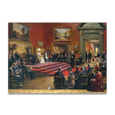 Imagem de Art Museum John Lavery Iconic Realist Portrait & War Scene Canvas Art – Decoração de parede irlandesa atemporal para casa 30 x 42 cm Un Framed