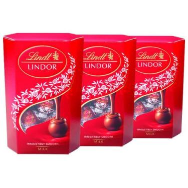 Imagem de Kit Bombons De Chocolate Suiço 3 Caixas De 75G - Lindor - Lindt