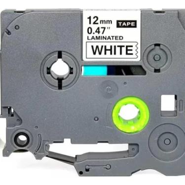 Imagem de Fita Rotuladora Tze-231 Tzc 231 12mm Compatível Brother Branco E Preto