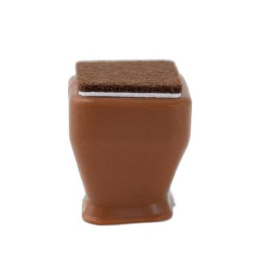 Imagem de Kit 20 Sapata De Silicone Feltro Pé Cadeira E Mesa Pé Palito