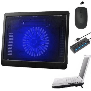 Imagem de Base Suporte com Cooler, HUB 4 e Mouse para Notebook Acer - BD Net