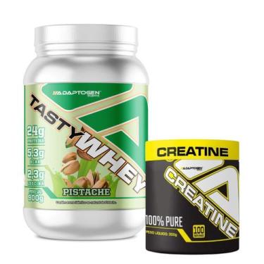 Imagem de Kit Tasty Whey 3w Adaptogen 900g com Creatina Adaptogen 300g - Adaptog