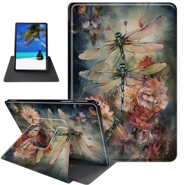 Imagem de Capa para tablet Amazon Fire Max 11 de 11 polegadas 2023 com amortecedor de TPU macio, capa de couro PU, suporte giratório de 360°, despertar/hibernar automaticamente, à prova de choque para Amazon