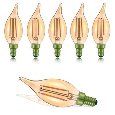 Imagem de Lâmpadas LED Winbomgo E12 Retro Candelabra reguláveis 2W