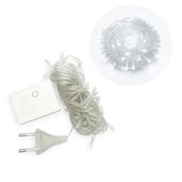 Imagem de Fio Pisca Pisca 100 Leds 8 Funçôes Cordão Transparente 10m - Global