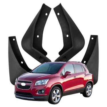 Imagem de Para-lamas e Protetores contra Respingos para Chevrolet Trax 2014-2018, Alargadores de Para-lamas Dianteiros e Traseiros, Para-lamas em ABS, Protetores contra Lama, Pedras e Detritos