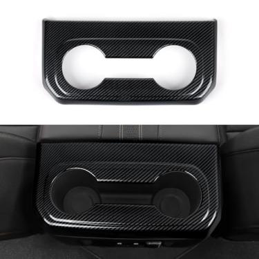 Imagem de Youtaiche Suporte de copo traseiro de fibra de carbono ABS acessórios para Chevy Silverado 2019-2025 | para decalque GMC Sierra 1500 2500 3500 HD 2019-2021