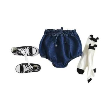 Imagem de Shorts Jeans Bebê - Casual, com Bolsos - 0 a 24 Meses, 6-12 meses, 099