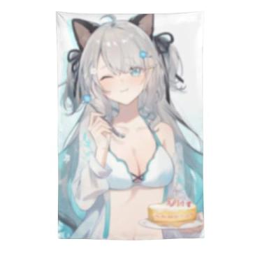 Imagem de LIEGBMEU Sexy Bikini Hot Anime Girl Tapeçaria 152.4 cm x 228.6 cm Interior Exterior Wall Quilt Art Decoração de Tapeçaria Caprichosa, AF137