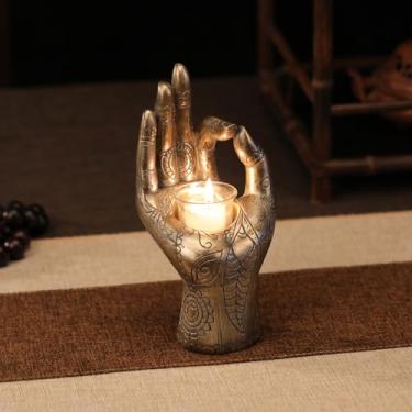 Imagem de Castiçal Buda Yoga Castiçal Decoração de Mesa Decoração Artesanato Ornamentos