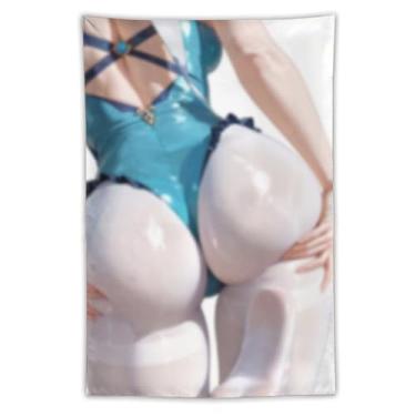 Imagem de LIEGBMEU Sexy Bikini Hot Anime Girl Tapeçaria 101.6 cm x 152.4 cm Interior Exterior Wall Quilt Art Decoração de Tapeçaria Caprichosa, AF067