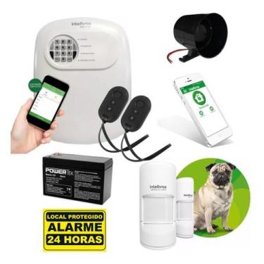 Imagem de Kit Alarme Sem Fio Intelbras ANM 24 NET com 2 Sensores IVP 4101 PET e 