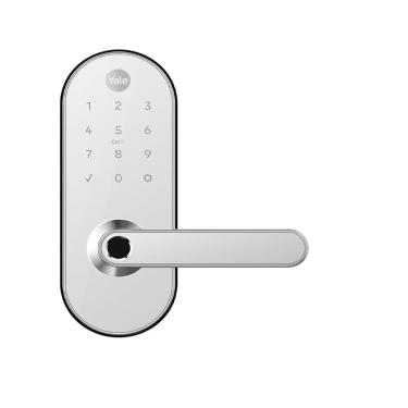 Imagem de Combo Fechadura Ymc420w Branca com Hub Yale connect 