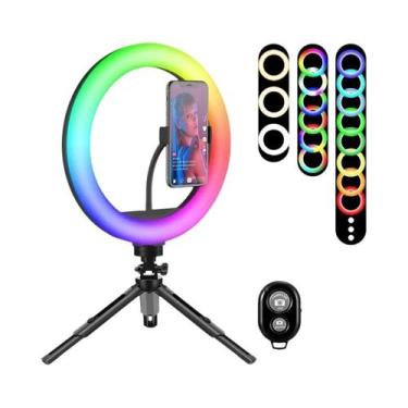 Imagem de Luz De Anel Suave RGB Com Braço De Mesa, Tripé Para Tablet E Suporte P