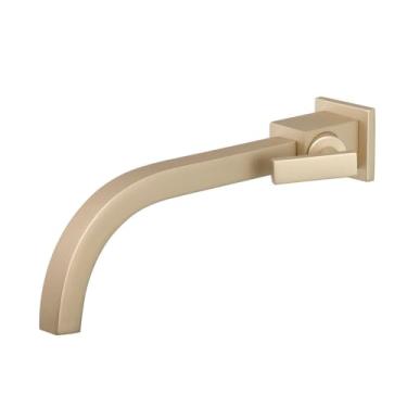 Imagem de Torneira para Lavatório de Parede com 1/4 de Volta 1182 Linha Athena Slim Dourado Fosco Meber