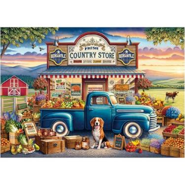 Imagem de Rocorose Jigsaw Puzzles for Adults 1000 Pieces, Country Shop Puzzle Challenging Game Night Jigsaw Puzzle with Families Great Gift Home Decoration Fruits and Vegetables Large Puzzles