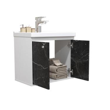 Imagem de Gabinete Banheiro Em Mdf Com Pia Cuba - Bergamo - Riverzza