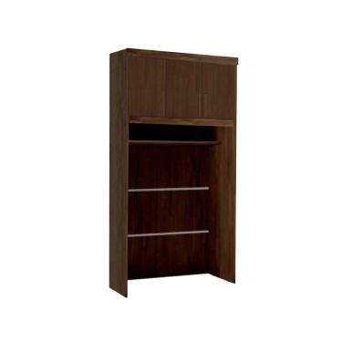 Imagem de Módulo de Quarto Solteiro Armário Ponte Aéreo Criative c/ 3 Portas Avelã - Bianchi