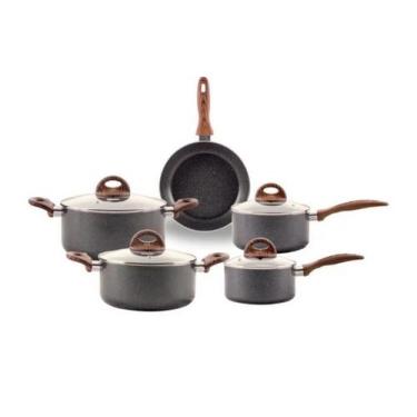 Imagem de Jogo de Panelas Brinox Antiaderente Ceramic Life 5 Peças com Indução G