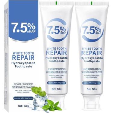 Imagem de Creme dental de hidroxiapatita para proteção do esmalte, fórmula sem f