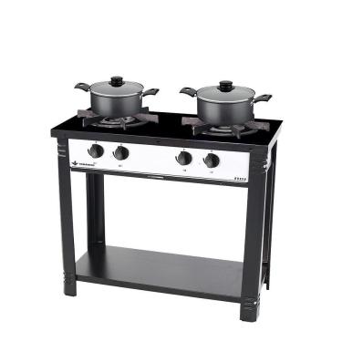 Imagem de Fogão Industrial 2 Bocas Bravo Branco Venâncio + 2 Caçarolas Tramontina Turim
