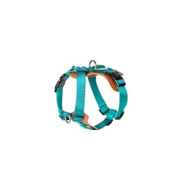 Imagem de Peitoral para cães de nylon vegano ajustável em forma de H (azul claro, M)