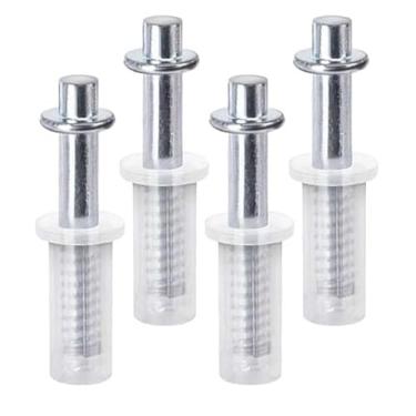 Imagem de 4 peças de pivô de porta bifold, Fyrcomft peça de reparo de ferragens de porta de armário dobrável com mola, roda guia de pivô superior de porta bidobrada, PVC + aço inoxidável, serve para portas de 1