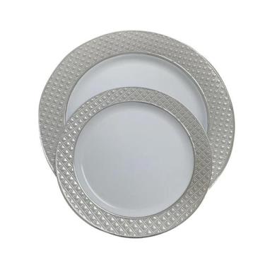 Imagem de 5 Pratos Refeição 26Cm Descartáveis De Luxo Plástico - Udlandia