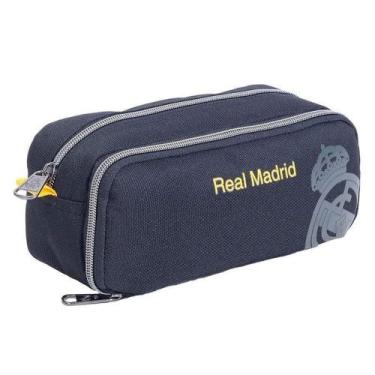Imagem de Estojo Escolar Infantil Duplo Real Madrid 14378 Preto - Xeryus - Tend 