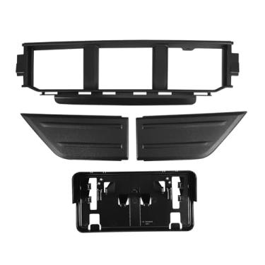 Imagem de Grade de para-choque dianteiro com protetores de para-choque dianteiro e kit de suporte de moldura de placa de carro ML3Z17B968BB ML3Z17B968BA compatível com painel espaçador de tampa central inferior