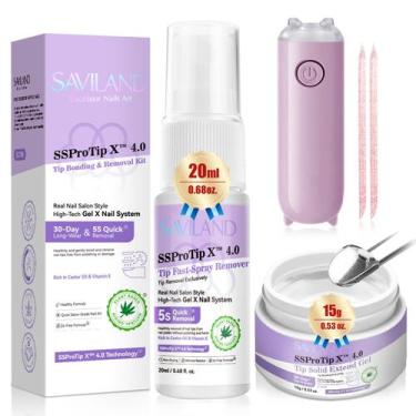 Imagem de Kit de gel de cola para unhas e removedor de cola para unhas SAVILAND 
