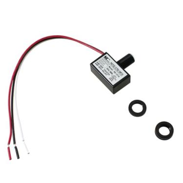 Imagem de TAODAN Interruptor de botão de pressão com sensor óptico 120V AC luz externa controle remoto sensor de célula fotovoltaica com fio controle de luz ocular para lâmpada incandescente lâmpada de