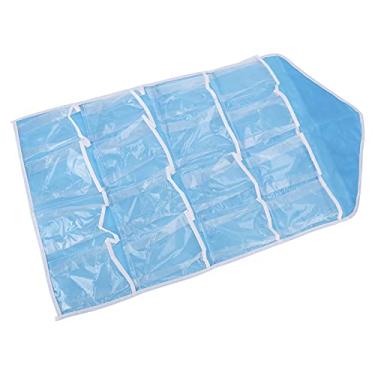 Imagem de AYNEFY Prateleiras de Poliéster Bolso, Armário de Parede Organizadores Com 16 Bolsos para Sala Estar, Leve e Robusto (Azul)