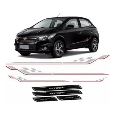 Imagem de Kit Adesivo Faixa Lateral Traseira Onix Effect + Soleira