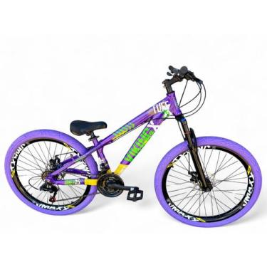 Imagem de Bicicleta Aro 26 Vikingx Tuff Freeride Downhill 21v Alumínio Aros Vmax