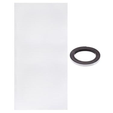 Imagem de PATIKIL Furo de malha de poeira 100 x 50 cm, 0,3 cm, 1 conjunto de filtro de poeira de PVC para refrigerador de computador, filtro de poeira, grade com tira magnética para ventilador de computador à