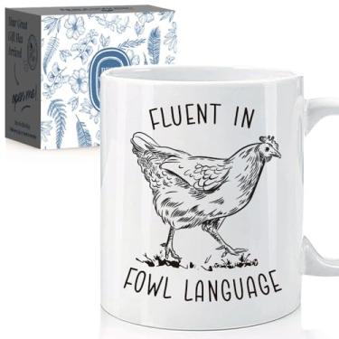 Imagem de Kaimaloke Divertida mordaça fluente em linguagem de galinha presentes para amantes de galinhas para fazendeiros country menina, presentes de aniversário novidade para mulheres galinhas mãe melhor