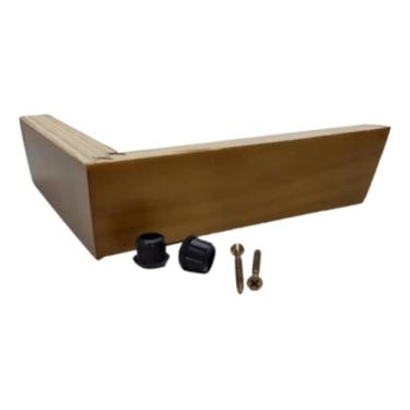 Imagem de Kit 4 Pé Cantoneira para Sofá Puff 5cm Altura Mel - Pé Móveis - Kazza Shop