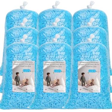 Imagem de Garifon Enchimento de saco de feijão, enchimento de espuma viscoelástica desfiada de 20,4 kg, enchimento de cadeira de pufe, enchimento de refil de saco de feijão, enchimento de saco de pancada