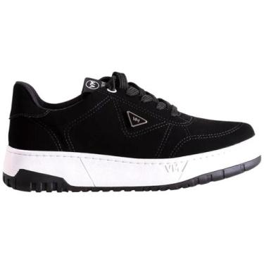 Imagem de Tenis Via Marte Nobuck Feminino Preto Casual, Preto, 37