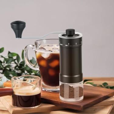 Imagem de Mini moedor de café manual com ajuste externo 40, moedor de grãos de café portátil com capacidade de 30 g, moedor de rebarba cônica compacto para uso doméstico e viagens de acampamento, moedores de