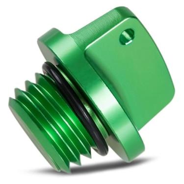 Imagem de Parafuso de tampa de óleo de alumínio CNC universal modificado acessório de tampa de óleo de motocicleta compatível com CRF150R TRX450R/RX CRF1000L CB500F VTR1000F X-4 (verde)
