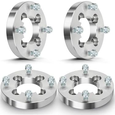 Imagem de SCITOO 4 peças adaptadores de roda 2.5 cm 4x100 to 4x137 furo 74mm Studs 3/8 4 Lug espaçadores de roda adaptadores adequados para Honda ATC250R TRX300 FourTrax TRX300FW FourTrax 4x4 TRX350FE FourTrax