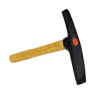 Imagem de Martelo Pedreiro 2 Corte Cabo Madeira Encerado Cunha Pressão - Minasul