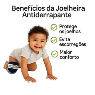 Imagem de Par de Joelheira Antiderrapante Para Bebê 3 A 12 Meses Plin Baby Bichi