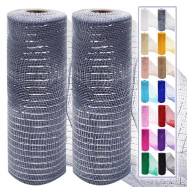 Imagem de Rolos de fita de malha Deco Ableme Silver 10 cm x 9 m (2 unidades) - A