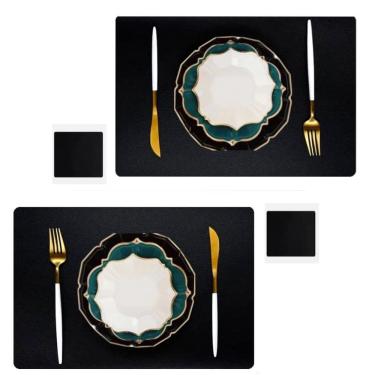 Imagem de Kit 2 Peças Jogo Americano Mesa Posta Sousplat Retangular