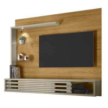 Imagem de Painel TV 50 Pol e Bancada Suspensa Keren Z10 Cumaru/Opala - Mpozenato